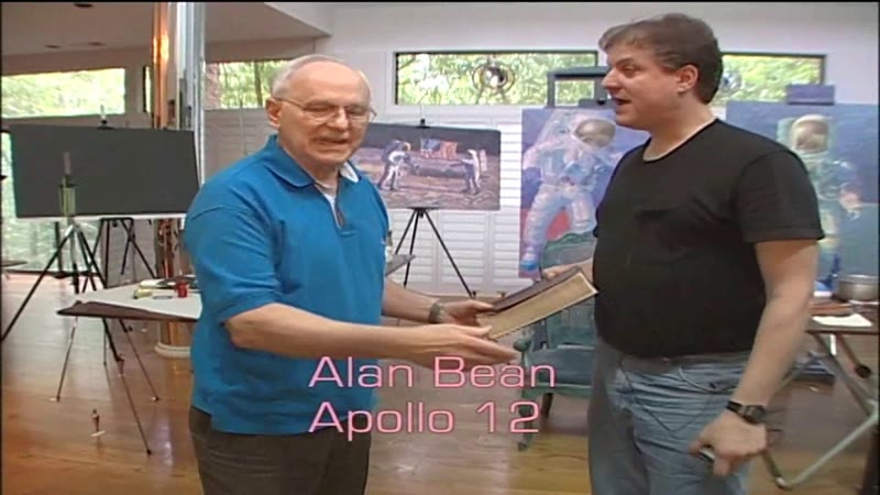 Alan Bean, Apollo 12, with the Bible.